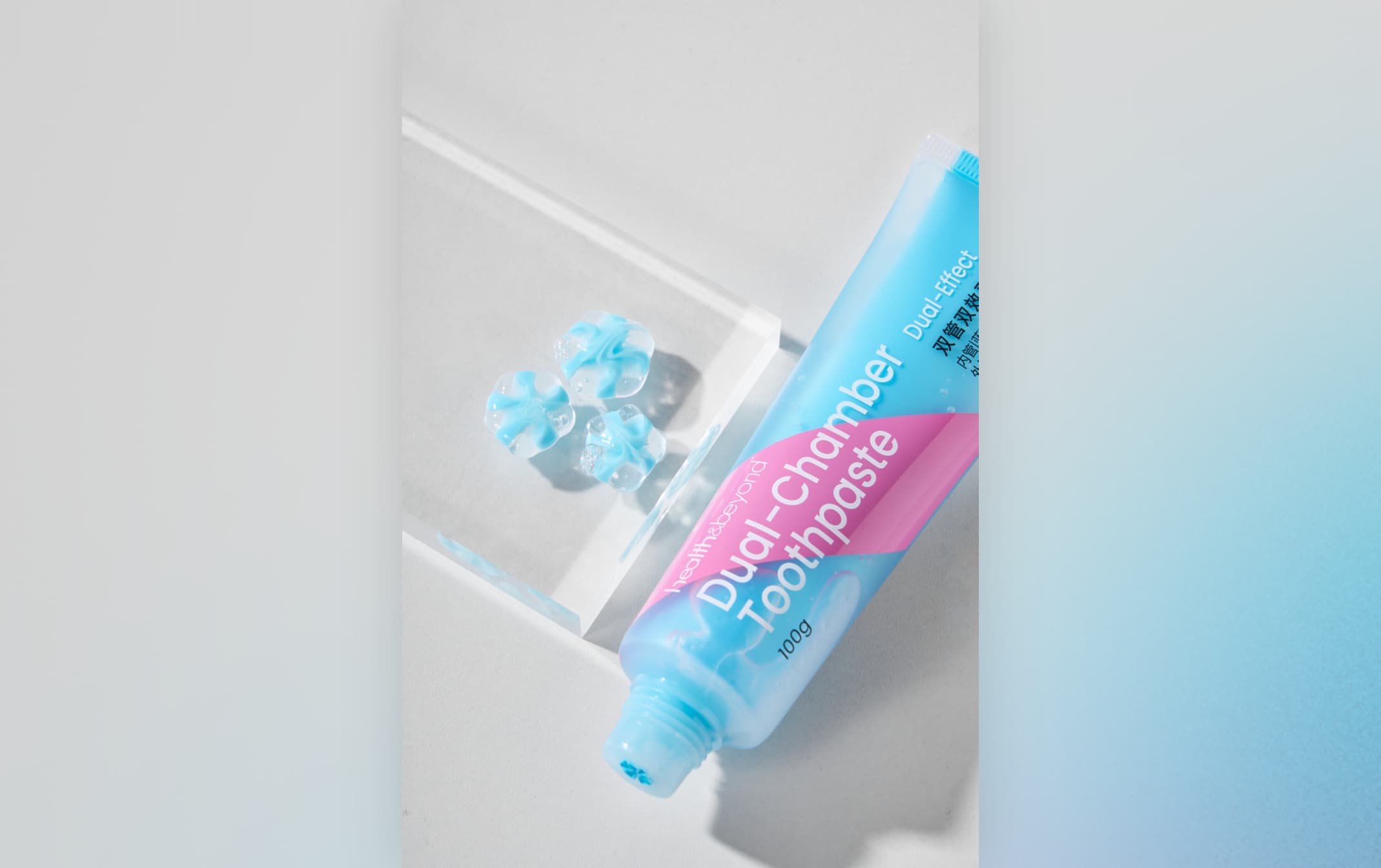 Dual-chamber dual-action toothpaste, a new oral care experience